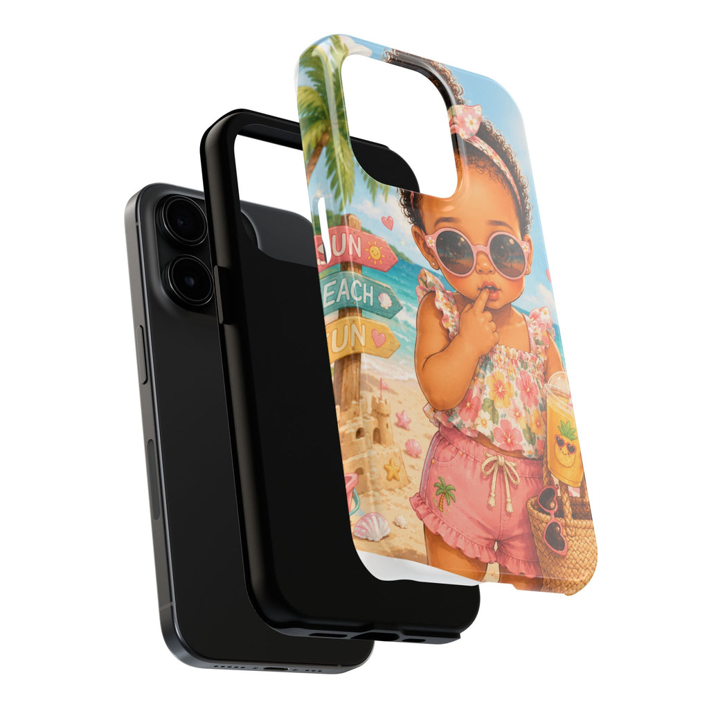 Cute Beach Baby Tough Phone Case — Summer Vacation Little Girl Design