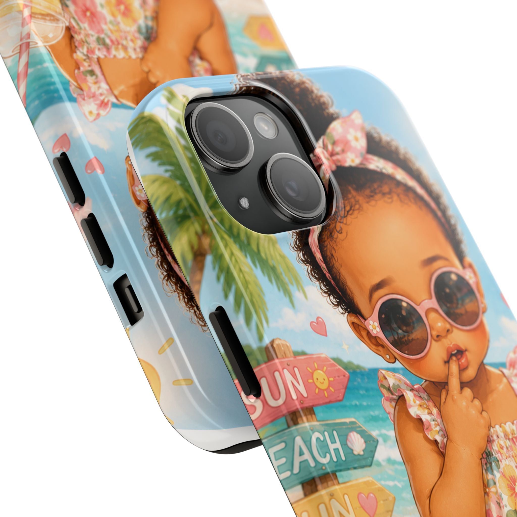 Cute Beach Baby Tough Phone Case — Summer Vacation Little Girl Design