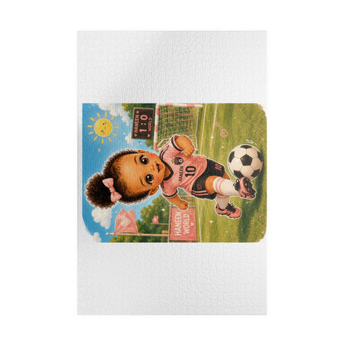 Kids Soccer Puzzle — Cute Girl in Pink Jersey 110–1014pc