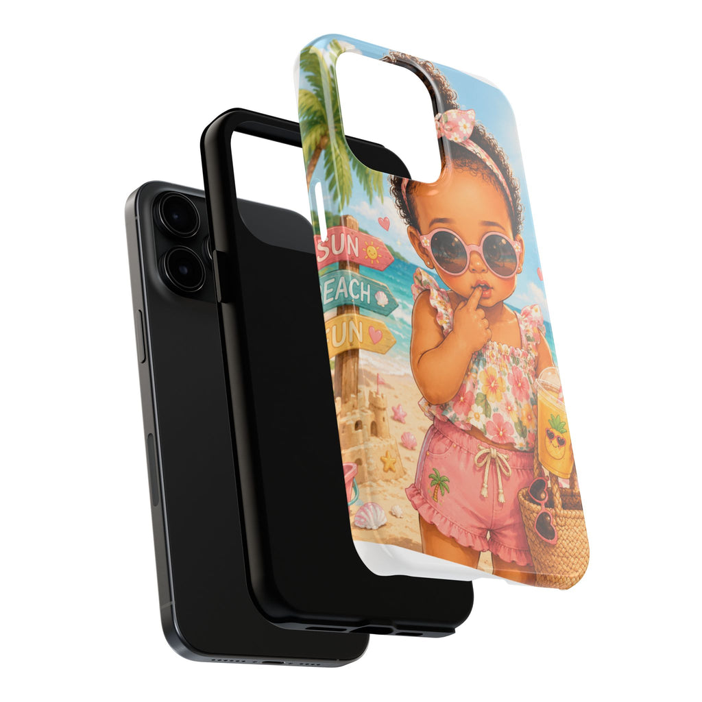 Cute Beach Baby Tough Phone Case — Summer Vacation Little Girl Design