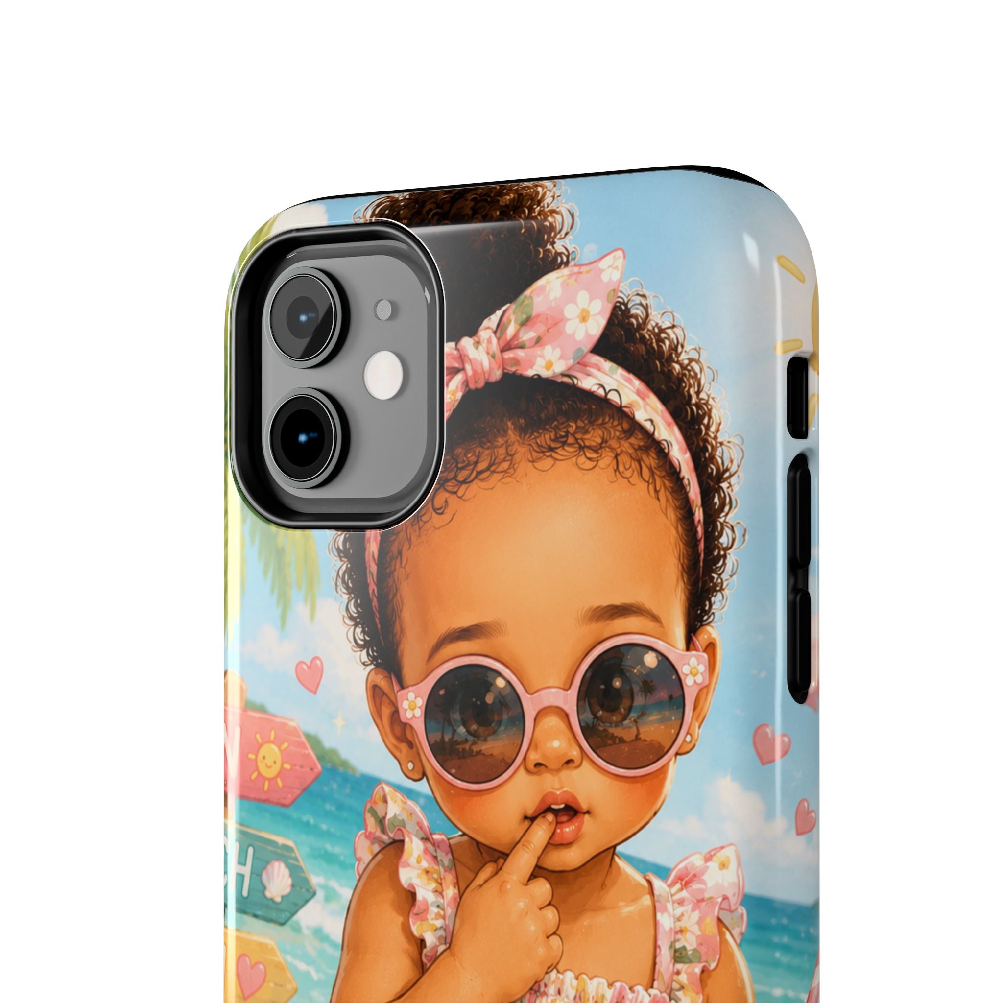 Cute Beach Baby Tough Phone Case — Summer Vacation Little Girl Design