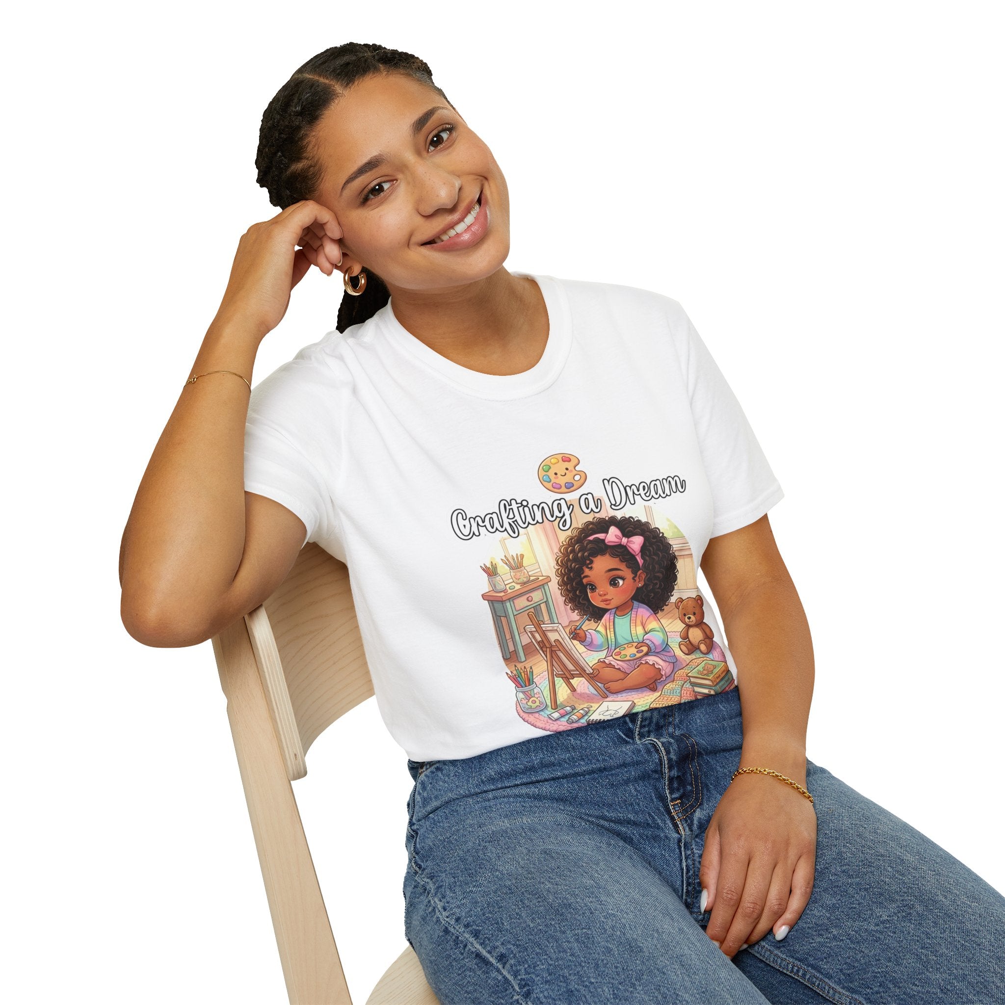Crafting a Dream T-Shirt — Cute Black Girl Artist Design