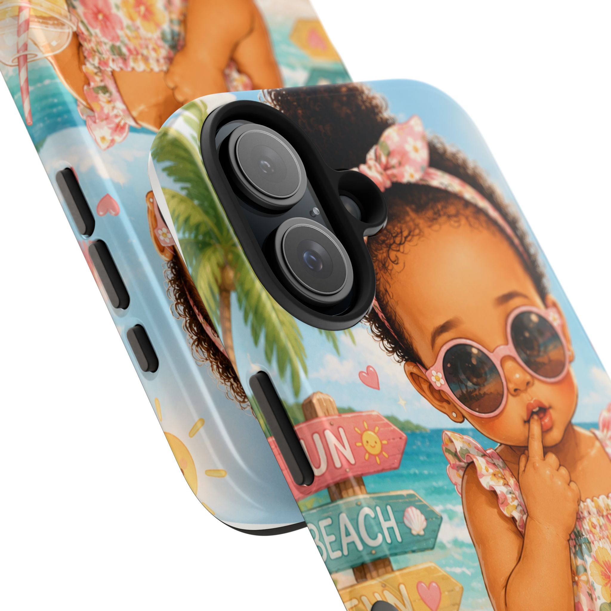 Cute Beach Baby Tough Phone Case — Summer Vacation Little Girl Design