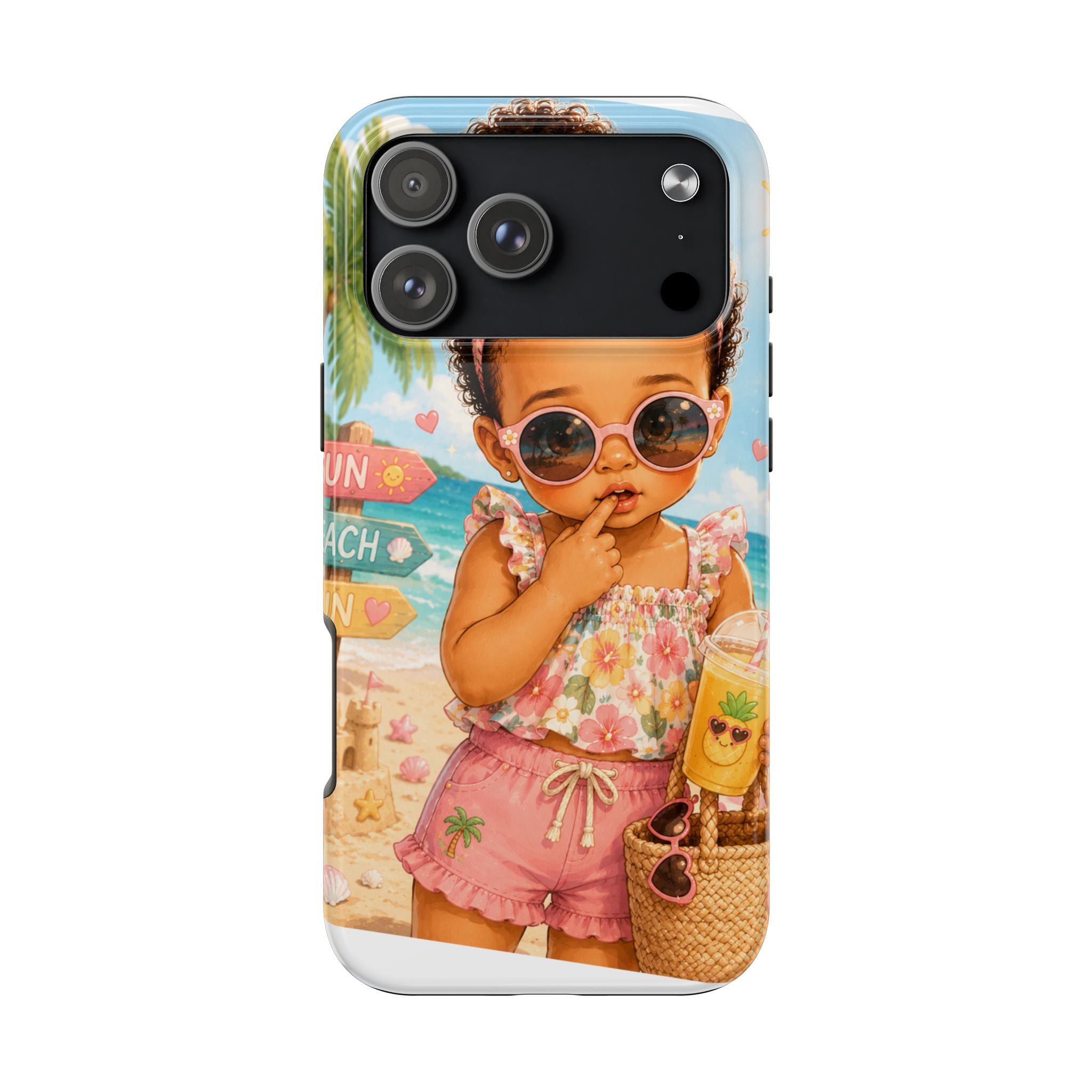 Cute Beach Baby Tough Phone Case — Summer Vacation Little Girl Design