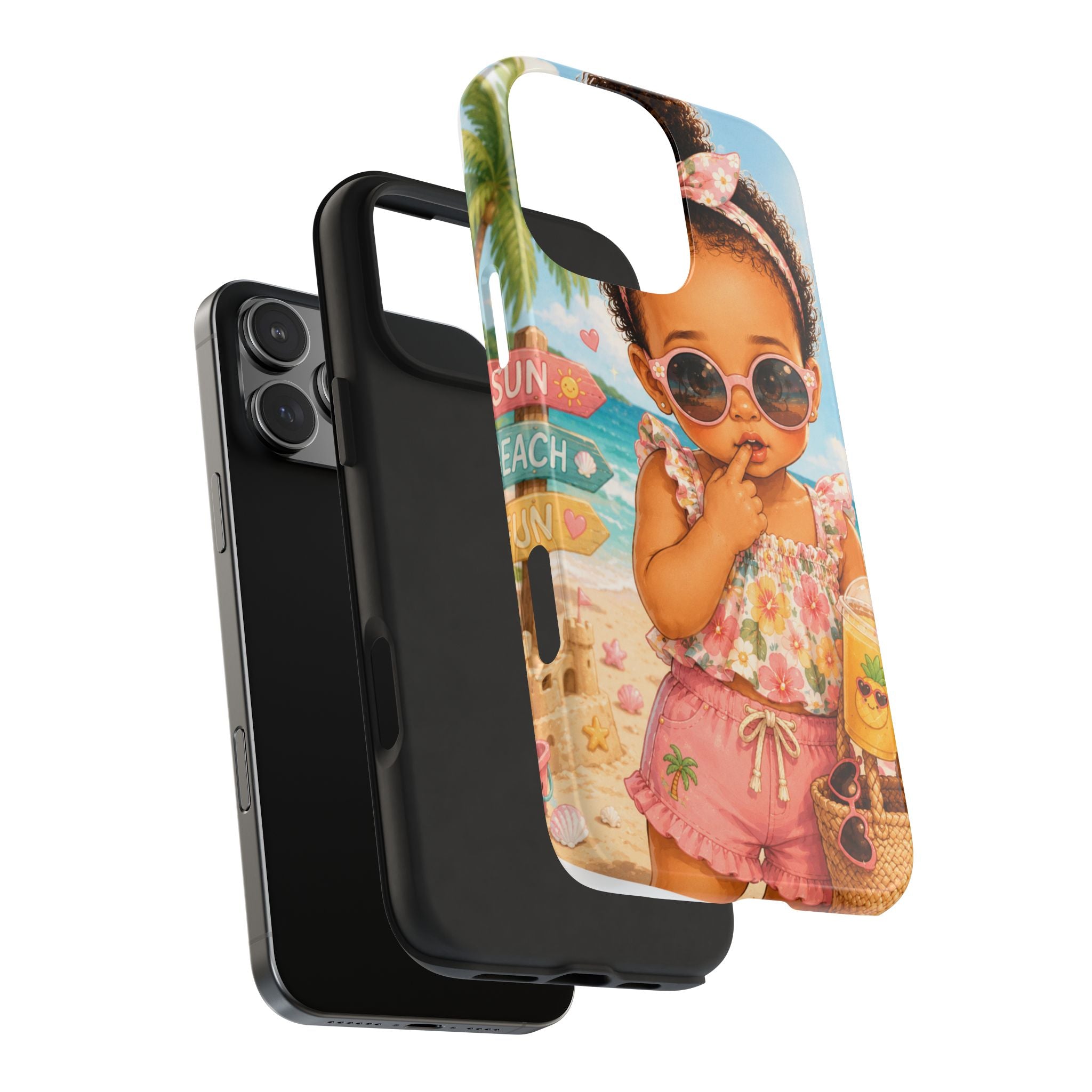 Cute Beach Baby Tough Phone Case — Summer Vacation Little Girl Design