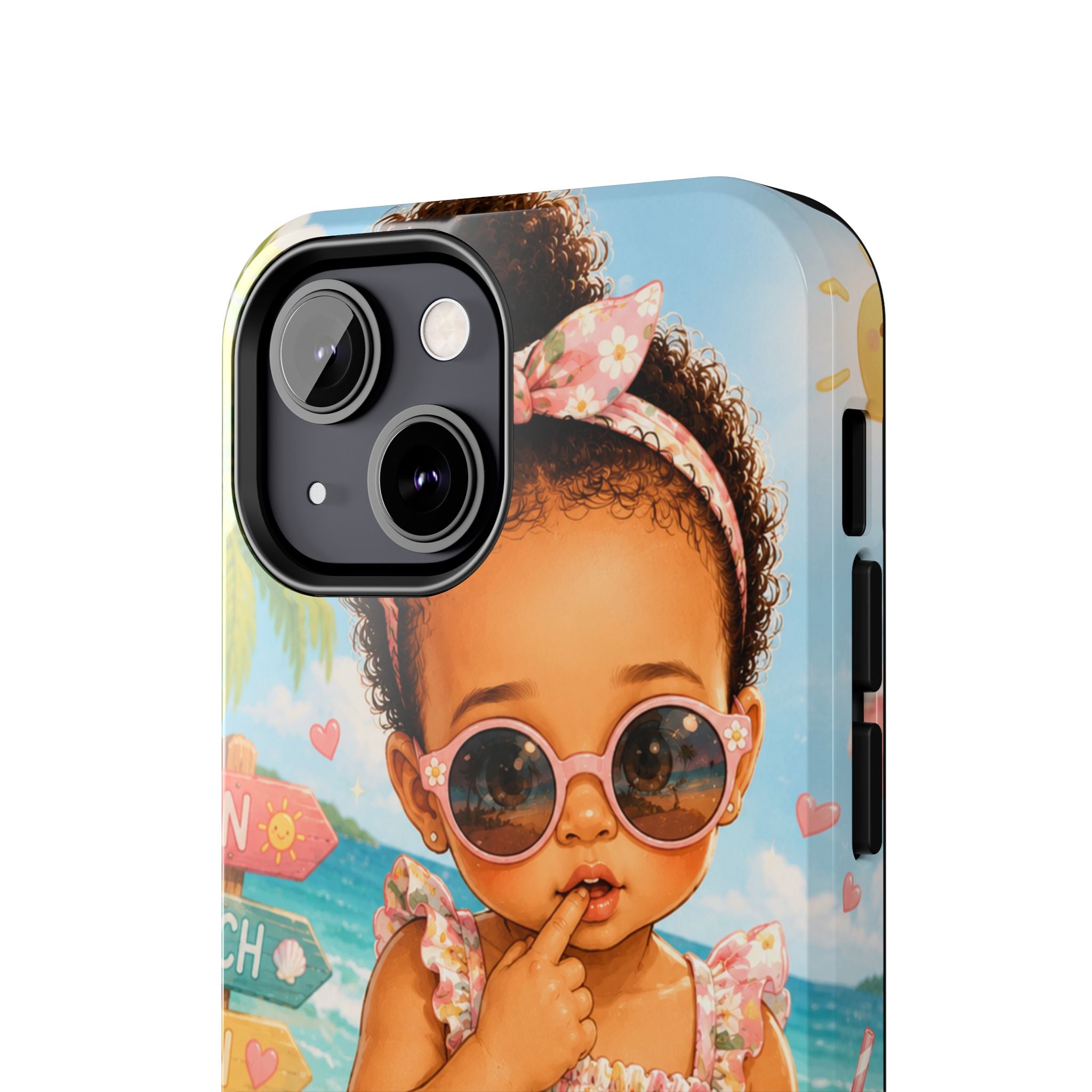 Cute Beach Baby Tough Phone Case — Summer Vacation Little Girl Design