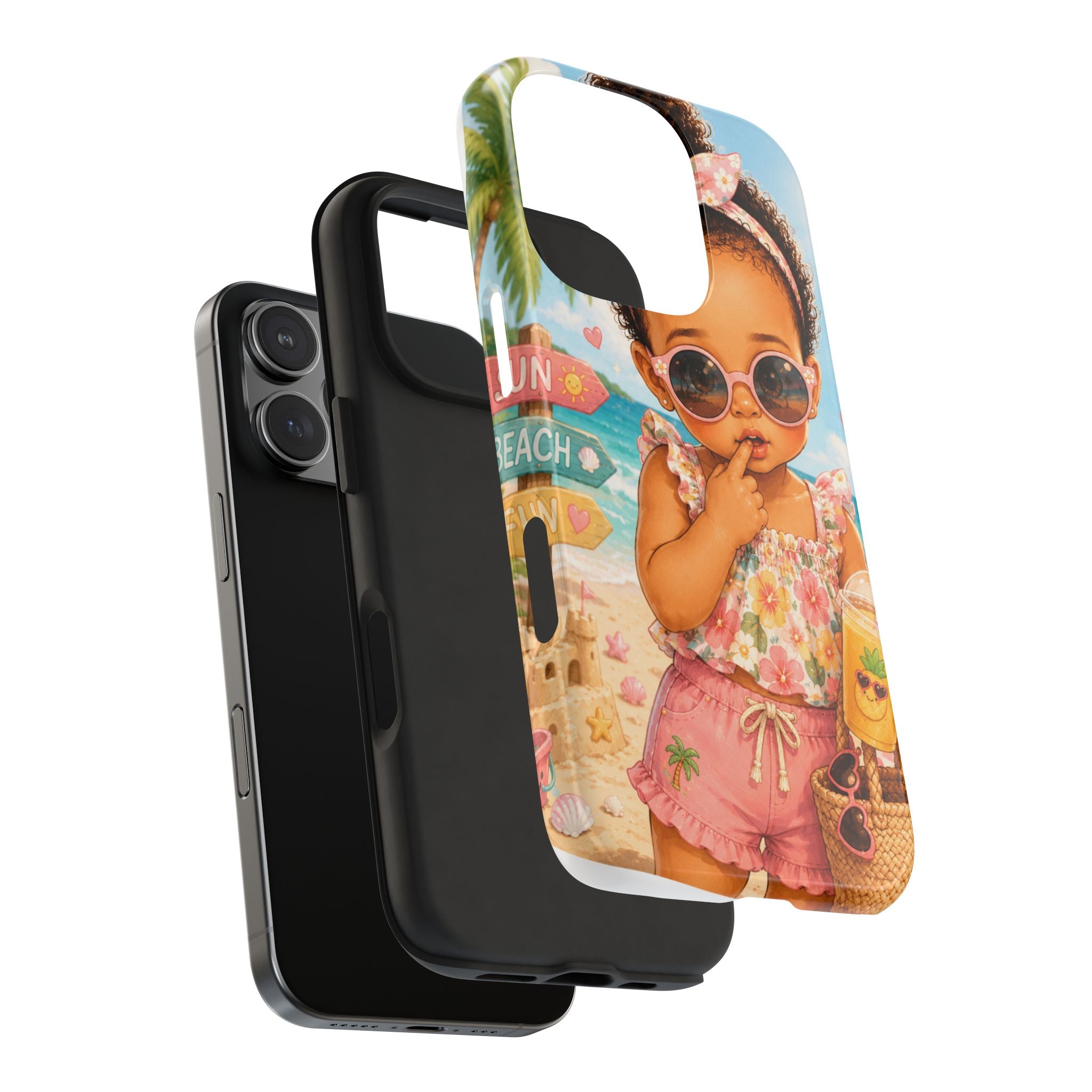 Cute Beach Baby Tough Phone Case — Summer Vacation Little Girl Design