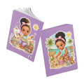 Cute Baby Girl Beach & Art Softcover Journal — Purple Summer Sandcastle Notebook