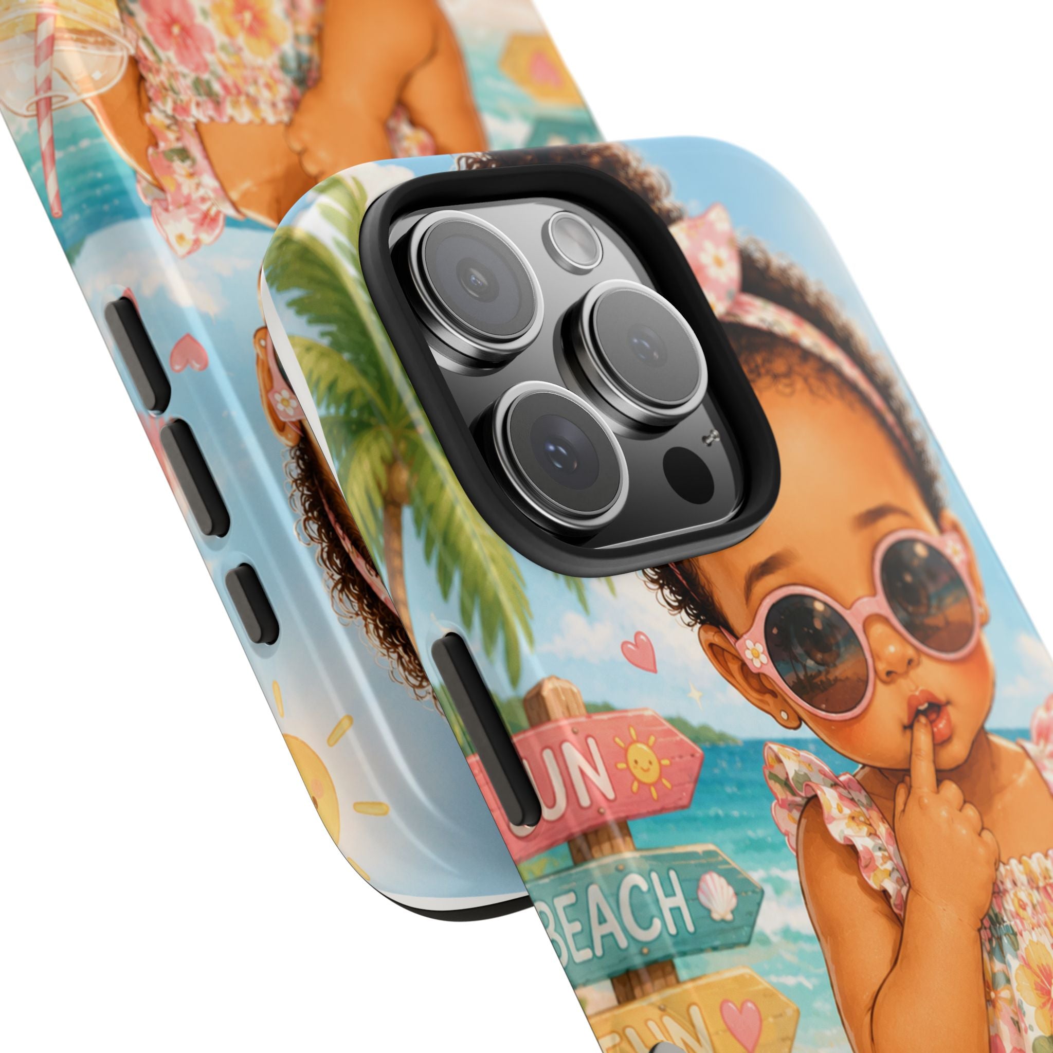Cute Beach Baby Tough Phone Case — Summer Vacation Little Girl Design