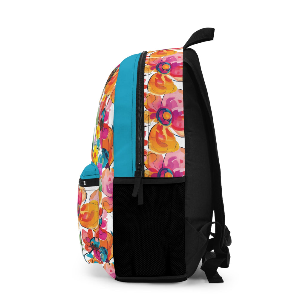Whimsical Dog with Glasses Backpack, Cute Pet School Bag, Floral Cartoon Rucksack, Kids Dog Lover Gift, Stylish Travel Backpack