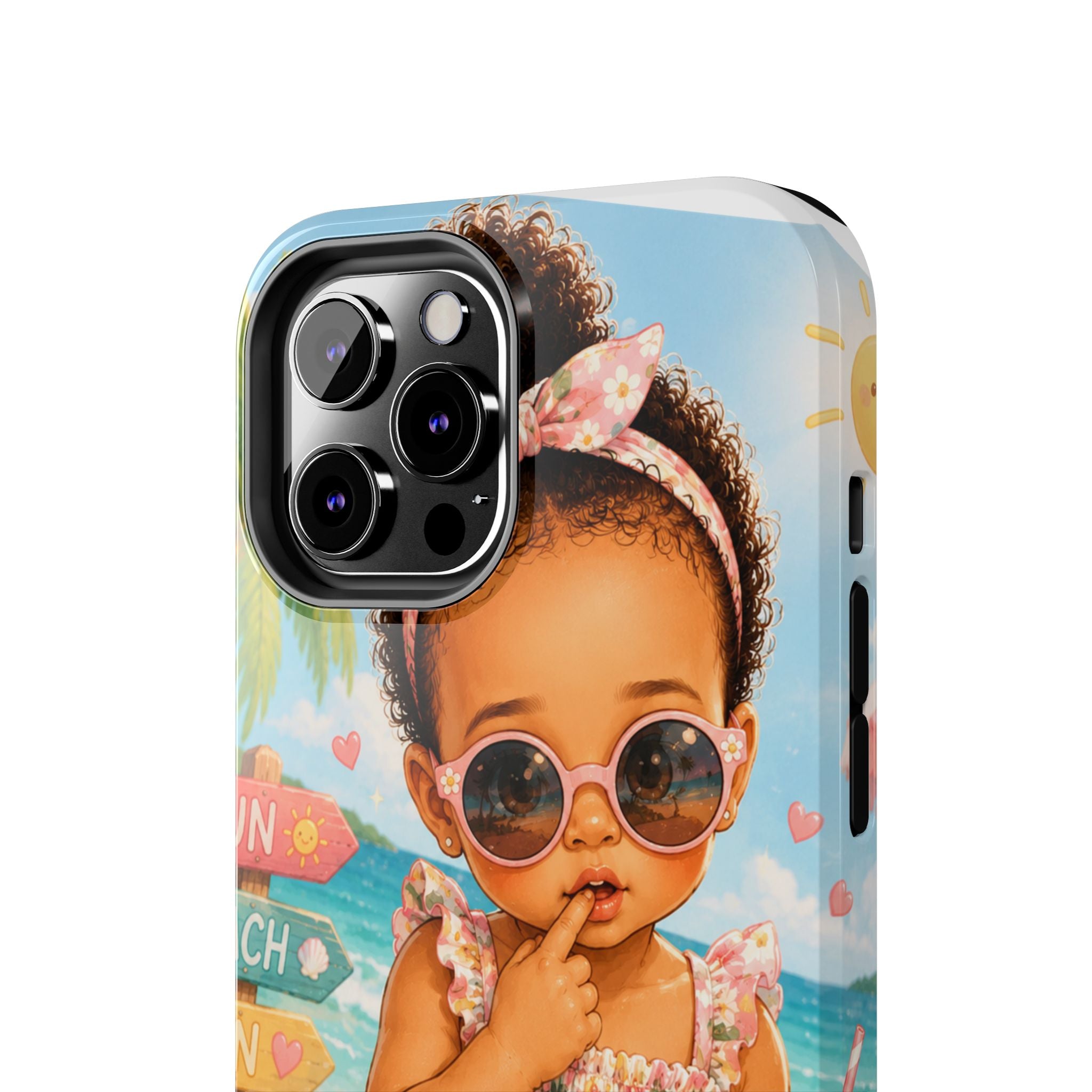 Cute Beach Baby Tough Phone Case — Summer Vacation Little Girl Design