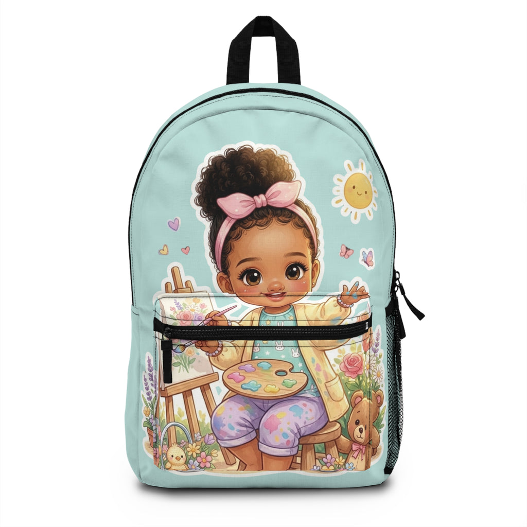 Artist Girl Kids Backpack – Cute Classroom School Bag
