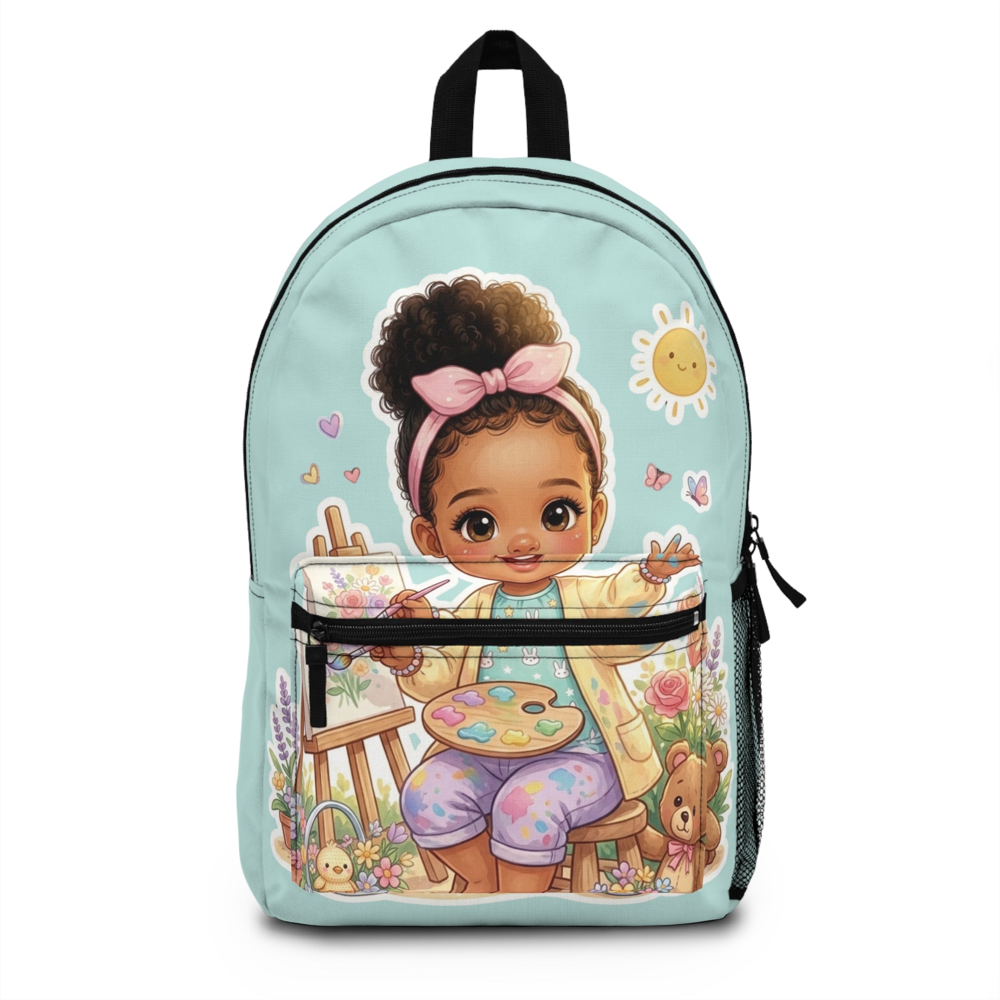 Artist Girl Kids Backpack – Cute Classroom School Bag