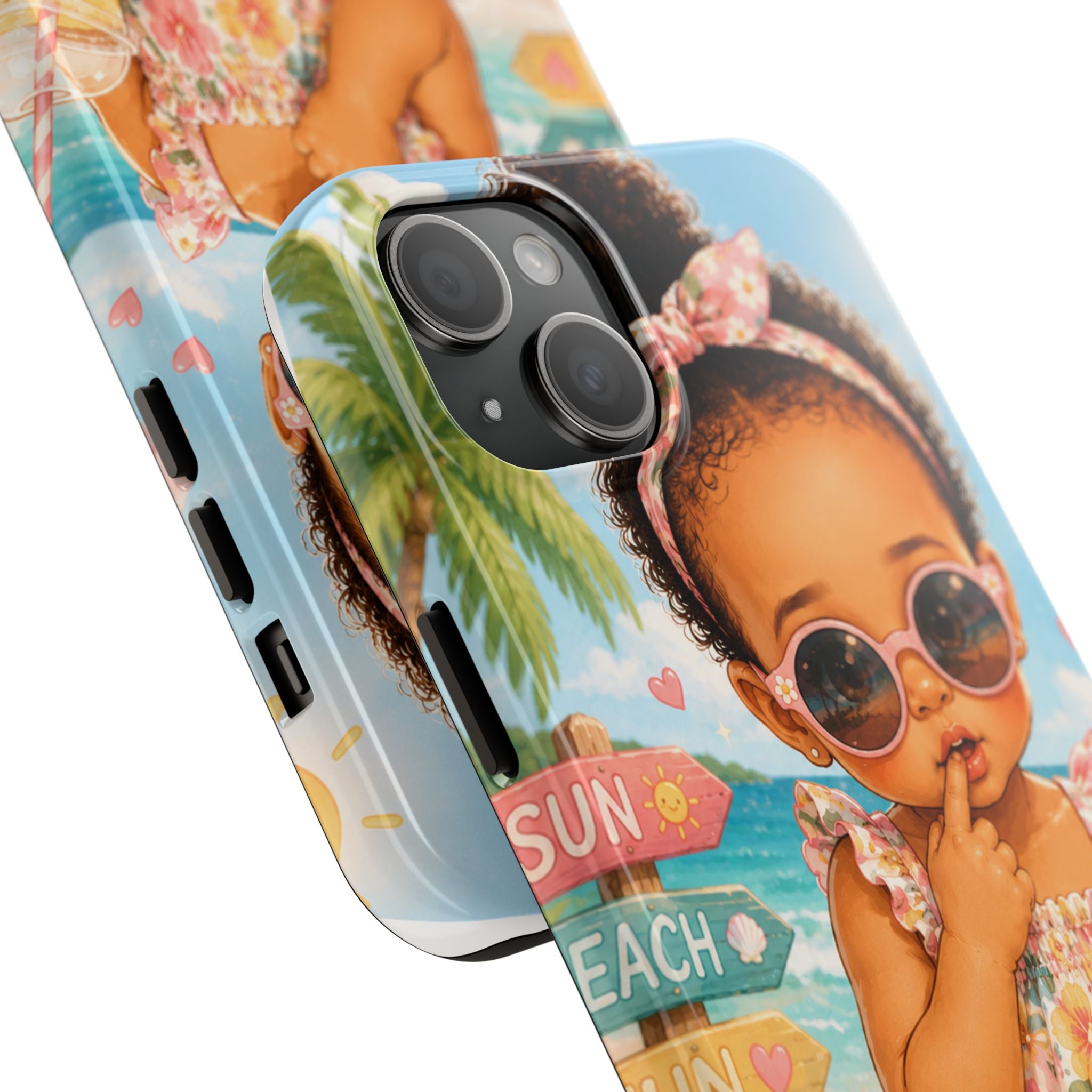 Cute Beach Baby Tough Phone Case — Summer Vacation Little Girl Design