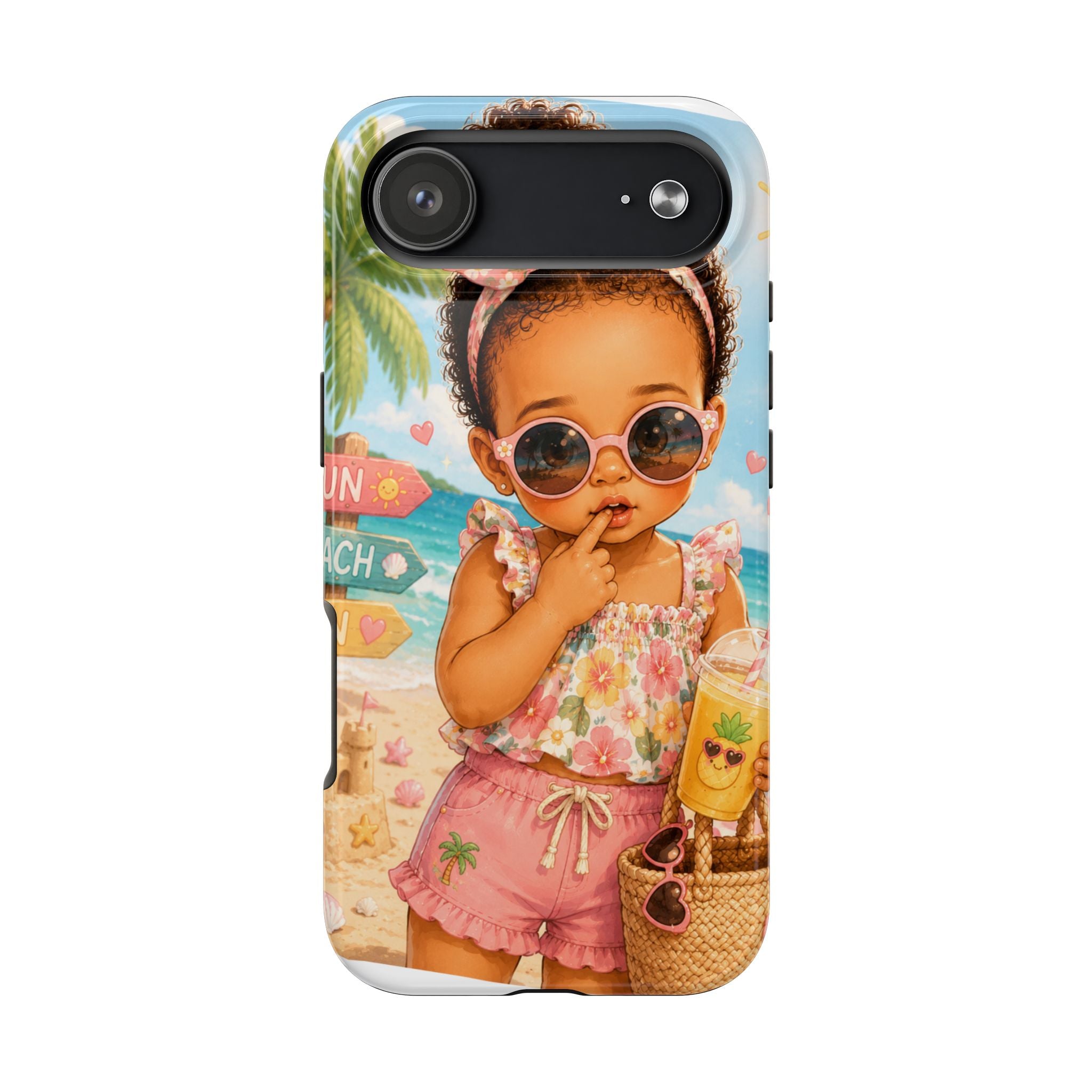 Cute Beach Baby Tough Phone Case — Summer Vacation Little Girl Design