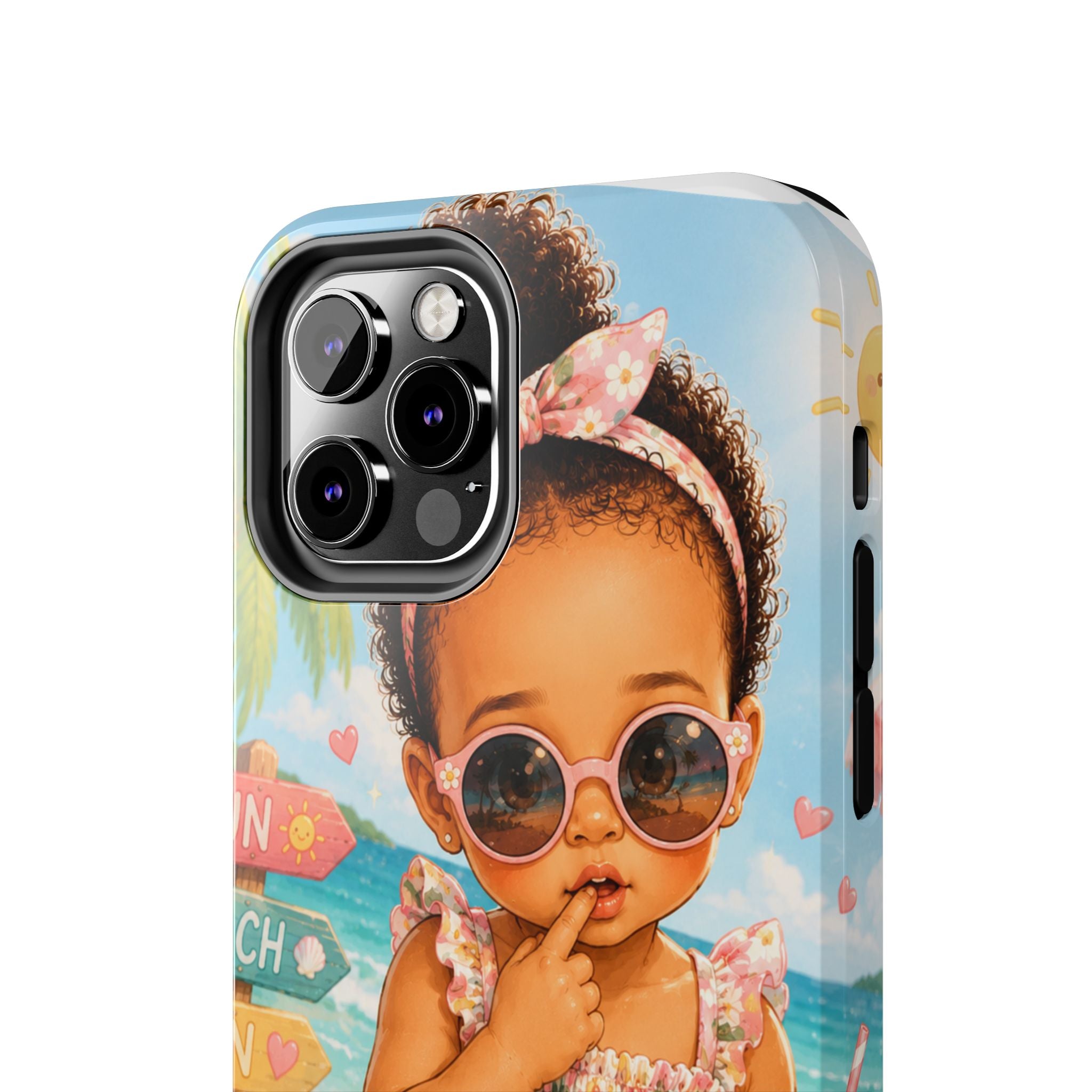 Cute Beach Baby Tough Phone Case — Summer Vacation Little Girl Design