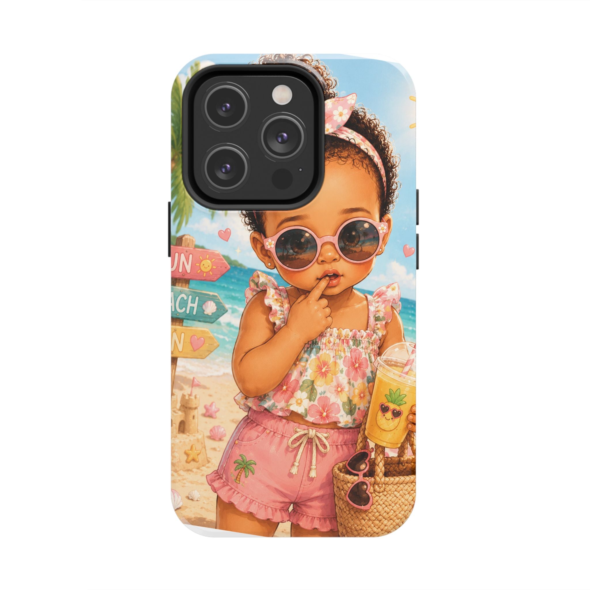 Cute Beach Baby Tough Phone Case — Summer Vacation Little Girl Design