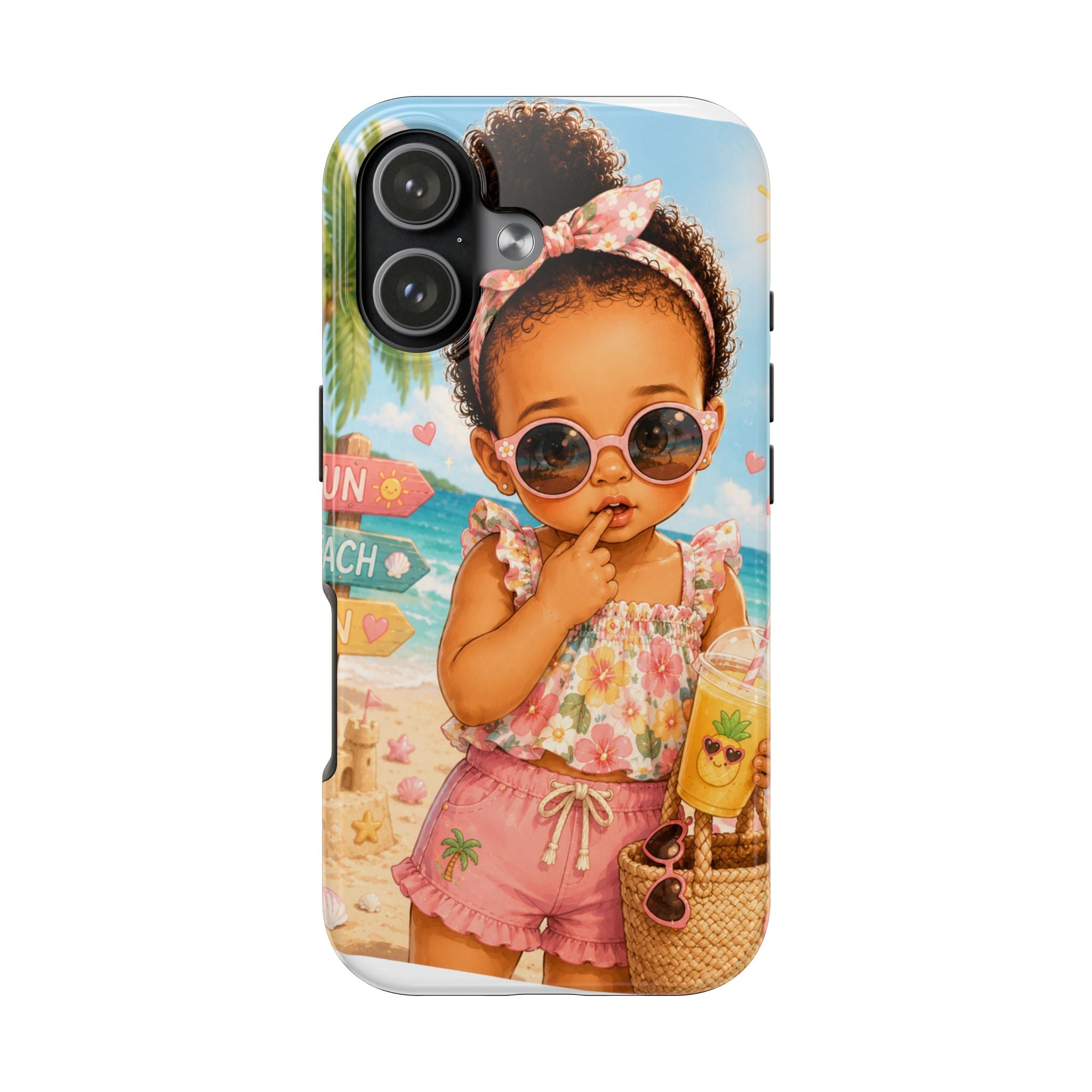 Cute Beach Baby Tough Phone Case — Summer Vacation Little Girl Design