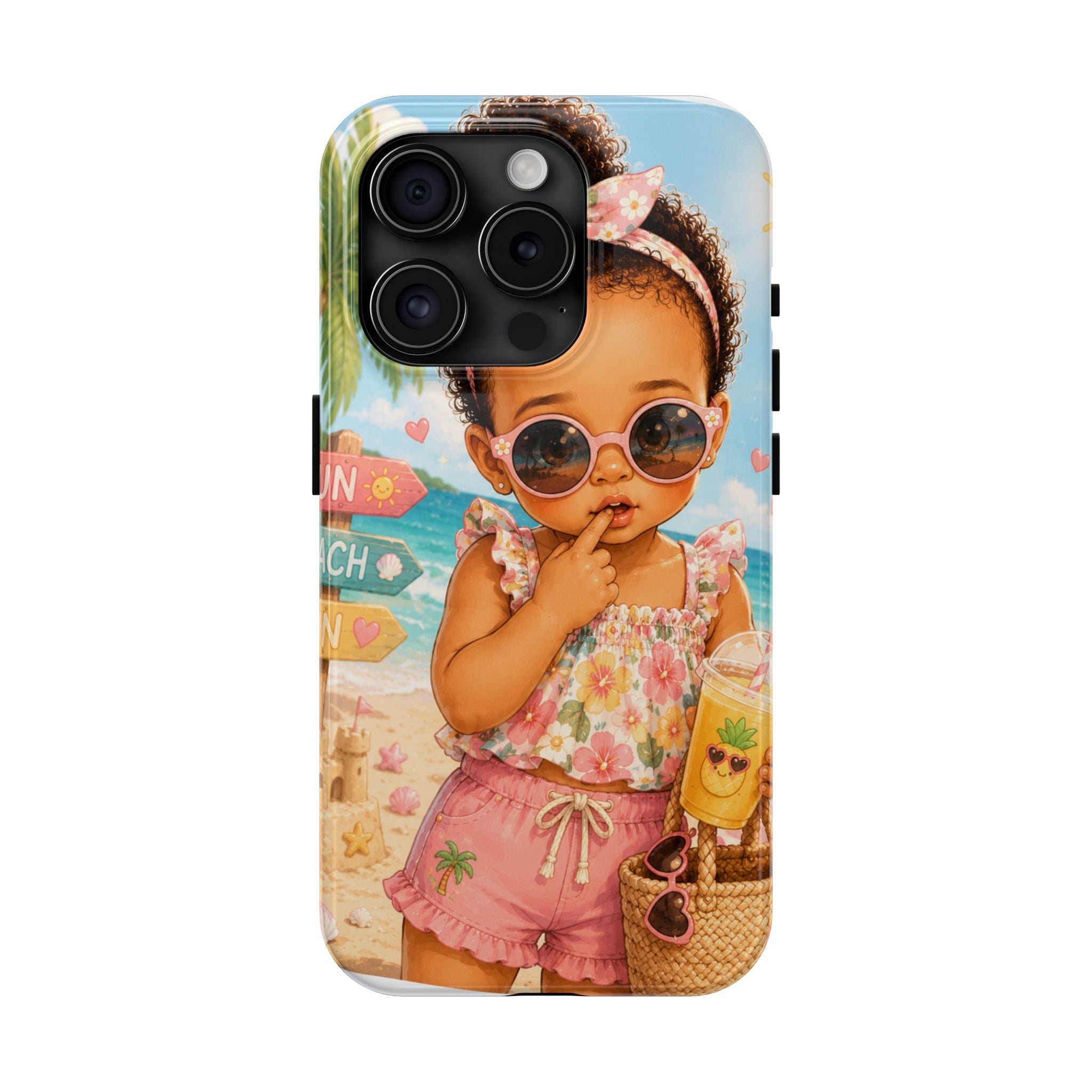 Cute Beach Baby Tough Phone Case — Summer Vacation Little Girl Design